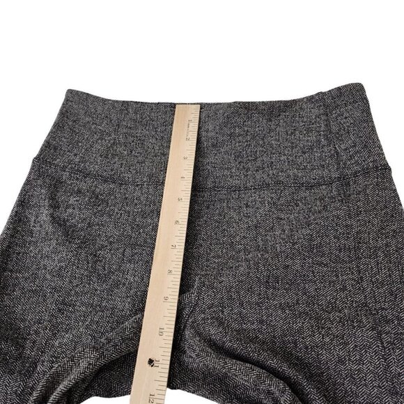 Athleta‎ Leggings Womens Small Delancey Herringbone Gray Stretch Zip Pocket - Picture 12 of 13